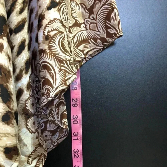 NY&Co. V-neck,spaghetti strap,long flowy, asymmetrical tank top,animal print  XS - Picture 11 of 12